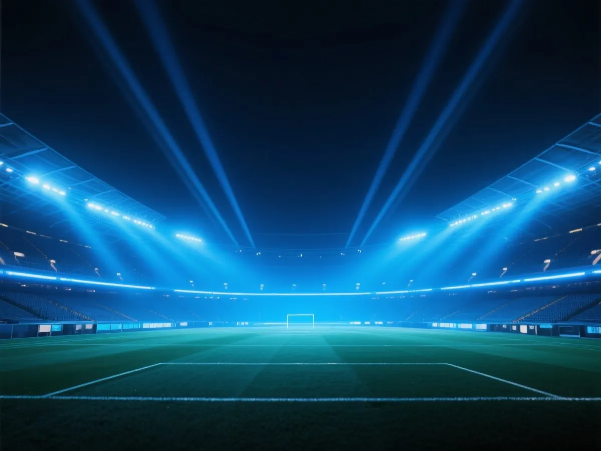 平台理念插图：夜间球场与科技光效